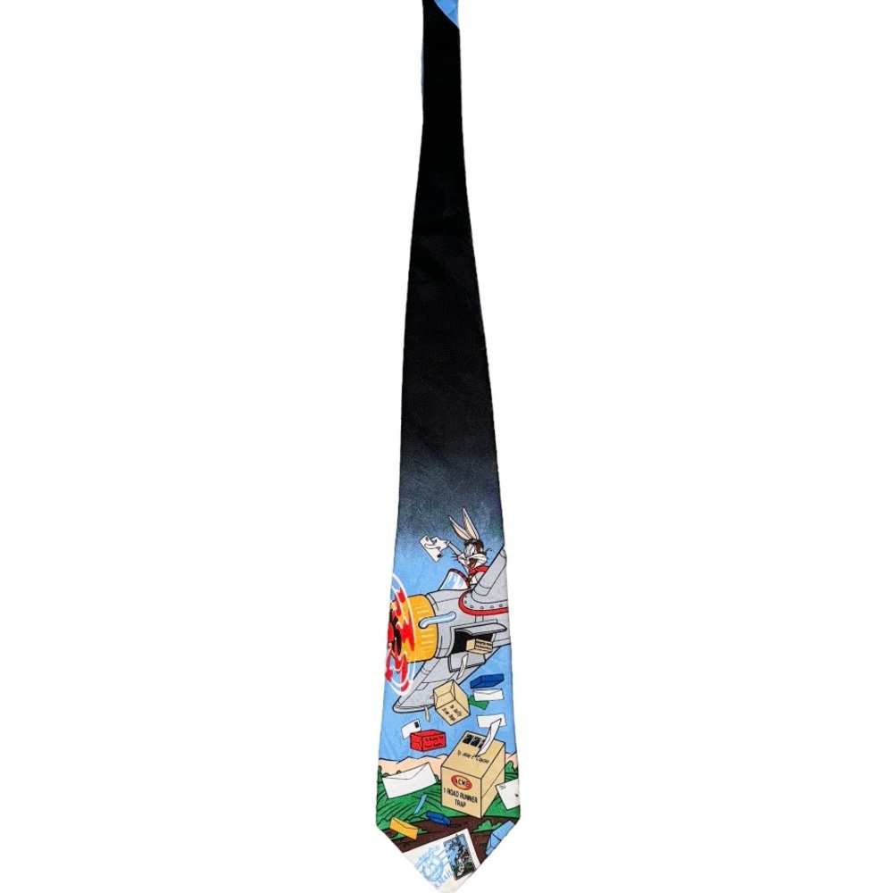 Vintage Set of Two Men’s Ties Mickey Mouse and Bugs Bunny - Picture 2 of 11